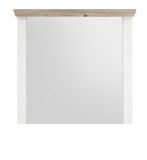 Garderobenspiegel Rovola in Pinie wei / Oslo Pinie Landhaus Spiegel 107 x 110 cm