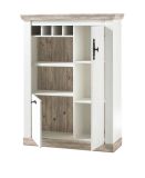 Highboard Rovola in Pinie wei / Oslo Pinie Landhaus Kommode 105 x 146 cm