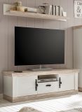 TV-Lowboard Rovola in Pinie wei / Oslo Pinie Landhaus TV-Unterteil 156 x 51 cm