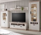 Wandboard Rovola in Pinie wei / Oslo Pinie Landhaus Wandregal 150 x 20 cm