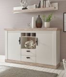 Sideboard Rovola in Pinie wei / Oslo Pinie Landhaus Kommode 168 x 104 cm