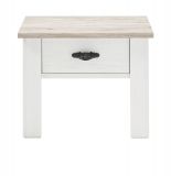 Nachttisch Rovola in Pinie wei / Oslo Pinie Landhaus Nachtkommode 58 x 45 cm