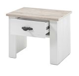 Nachttisch Rovola in Pinie wei / Oslo Pinie Landhaus Nachtkommode 58 x 45 cm