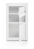Vitrine Nobile in Hochglanz wei und Stone Design grau Highboard 66 x 112 cm