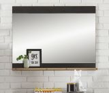 Garderobenspiegel Beveren in Fresco grau und Kastanie Flur Spiegel mit Ablage 92 x 71 cm