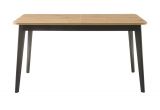 Esstisch Ronson in Artisan Eiche und schwarz Kchentisch skandinavisch ausziehbar mit Einlegeplatte 140 - 180 x 75 cm