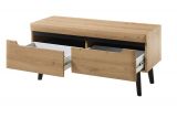 TV-Lowboard Ronson in Artisan Eiche und schwarz TV-Unterteil skandinavisch 107 x 50 cm