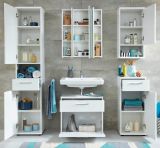 Badmbel Set Monte in Hochglanz wei Badkombination 5-teilig 164 x 189 cm