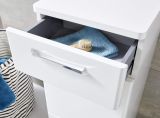 Badezimmer Waschbeckenunterschrank Monte in wei Hochglanz Badschrank 60 x 58 cm