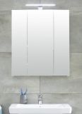 Badezimmer Spiegelschrank Monte in wei Badschrank 3-trig 60 x 74 cm