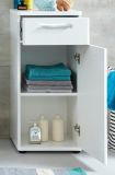Badezimmer Kommode Monte in wei Hochglanz Badmbel Unterschrank 37 x 87 cm