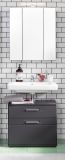 Badezimmer Waschbeckenunterschrank Monte in grau matt Badschrank 60 x 58 cm