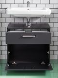 Badezimmer Waschbeckenunterschrank Monte in grau matt Badschrank 60 x 58 cm