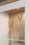 Vitrine Shade in Andersen Pinie wei und Artisan Eiche Landhaus Vitrinenschrank 95 x 194 cm
