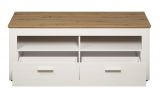 TV-Lowboard Shade in Andersen Pinie wei und Artisan Eiche Landhaus TV-Unterteil mit Komforthhe 148 x 59 cm