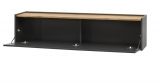 TV-Lowboard Center in grau matt und Wotan Eiche TV-Unterteil hngend 150 x 35 cm Hngeschrank