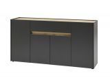 Sideboard Center in grau matt und Wotan Eiche Kommode 170 x 87 cm