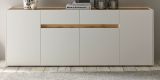 Sideboard Center in wei und Wotan Eiche Kommode 220 x 87 cm