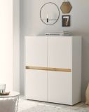 Highboard Center in wei und Wotan Eiche Anrichte 100 x 120 cm