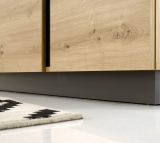 TV-Lowboard Louna in Eiche Artisan und Graphit grau TV-Unterteil 188 x 46 cm
