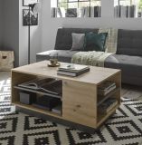 Couchtisch Louna in Eiche Artisan und Graphit grau Wohnzimmer Beistelltisch 100 x 60 cm