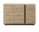 Sideboard Louna in Eiche Artisan und Graphit grau Kommode 138 x 91 cm