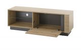Wohnwand Louna in Eiche Artisan und Graphit grau Wohnkombination 4-teilig 290 x 194 cm Schrankwand