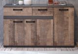 Sideboard Stripe in Eiche Tabak und Matera grau Kommode 142 x 83 cm