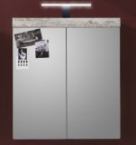 Badezimmer Spiegelschrank Cancun in Canyon Pinie wei� Shabby Chic Badschrank 2-t�rig 72 x 79 cm