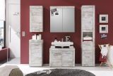 Badezimmer Spiegelschrank Cancun in Canyon Pinie wei� Shabby Chic Badschrank 2-t�rig 72 x 79 cm
