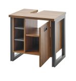 Badezimmer Waschbeckenunterschrank Auburn in Eiche Stirling und Matera grau Badmbel Unterschrank 61 x 62 cm