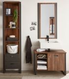 Badmbel Set 3-teilig Auburn in Eiche Stirling und Matera grau Badkombination 140 x 205 cm