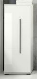 Badezimmer Midischrank Design-D in wei� Hochglanz Badm�bel Kommode 45 x 126 cm