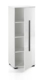 Badezimmer Midischrank Design-D in wei� Hochglanz Badm�bel Kommode 45 x 126 cm