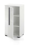 Badezimmer Kommode Design-D in wei Hochglanz Badschrank 45 x 87 cm Unterschrank