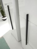 Badm�bel Set Design-D in wei� Hochglanz und schwarz Badkombination MIT Waschbecken 135 x 200 cm