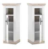 Badezimmer Kommode Rovola in Pinie wei / Oslo Pinie Landhaus Badmbel Midischrank 42 x 120 cm