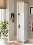 Badezimmer Hochschrank Rovola in Pinie wei / Oslo Pinie Landhaus Badschrank 42 x 200 cm