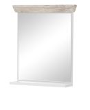 Badezimmer Spiegel Rovola in Pinie wei / Oslo Pinie Landhaus Badspiegel mit Ablage 60 x 72 cm