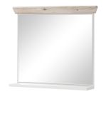 Badezimmer Spiegel Rovola in Pinie wei / Oslo Pinie Landhaus Badspiegel mit Ablage 80 x 72 cm