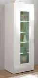 Vitrine Savanna in wei Hochglanz und Grandson Eiche Vitrinenschrank hngend / stehend 45 x 131 cm