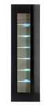 Vitrine Savanna in schwarz Hochglanz und Grandson Eiche Vitrinenschrank hngend / stehend 45 x 166 cm