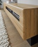 Sideboard Savanna in Grandson Eiche und schwarz Hochglanz Kommode 149 x 85 cm