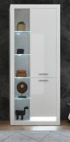 Vitrine Ladis in wei Hochglanz Vitrinenschrank 80 x 195 cm