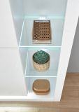 Vitrine Ladis in wei Hochglanz Vitrinenschrank 80 x 195 cm