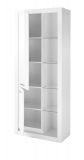 Vitrine Ladis in wei Hochglanz Vitrinenschrank 80 x 195 cm