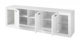 TV-Lowboard Ladis in wei Hochglanz TV Unterteil in Komforthhe XL-Board 198 x 61 cm