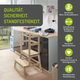 BOMI Lernturm Swubi in Kiefer naturbelassen Learning Tower Stehhilfe fr Kinder