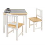 BOMI Kindersitzgruppe Amy in wei und natur Sitzgruppe Kindertisch und 2 x Stuhl