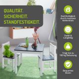 BOMI Kindersitzgruppe Amy in wei und grau Sitzgruppe Kindertisch und 2 x Stuhl